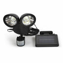 22 LED Solar Powered Dual Light Flood Lamp Security PIR Motion Sensor Outdoor