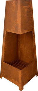 TARDIS SQUARE RUSTIC FIREPLACE 38X38X100CM