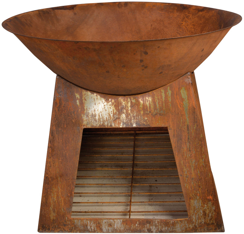 RUSTIC WOOD STORE FIREBOWL 50CM 71X71X60CM