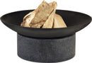 FIRE PIT GRANITO STONE BASE DIA.40X15CM W/BOWL 59X12CM