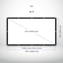 120inches Portable Screen for PIQO Projector - The world's smartest 1080p mini pocket projector