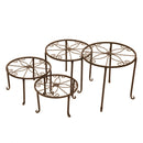 BRONZE 4-PIECE METAL PLANT STAND