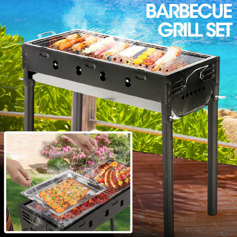 PORTABLE BBQ GRILL WITH REMOVABLE LEGS
