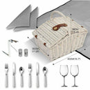 2 PERSON PICNIC BASKET AND PICNIC BLANKET SET