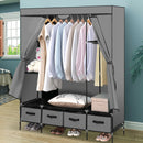 GREY ALL IN ONE PORTABLE WARDROBE ORGANISER