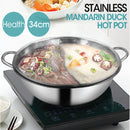 STAINLESS MANDARIN DUCK HOT POT