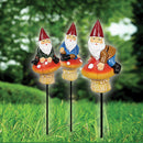 SET OF 2 GNOME GARDEN STAKE
