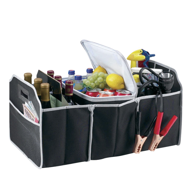 COLLAPSIBLE CAR BOOT ORGANISER AND COOLER SET